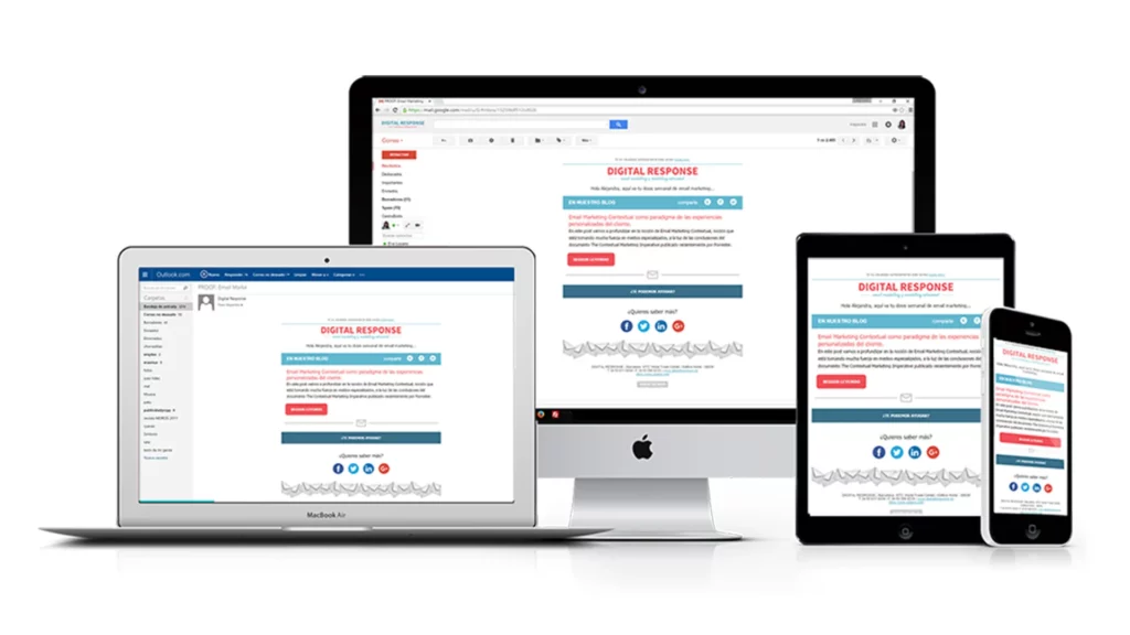 Diseño Responsive para Emails: Asegura una experiencia visual óptima en todos los dispositivos.